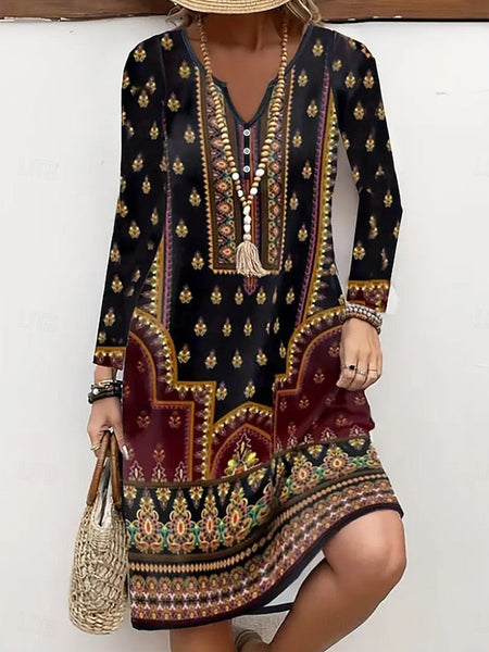 Women's Midi Dress Knit Dress Casual Dress A Line Dress FashionChic