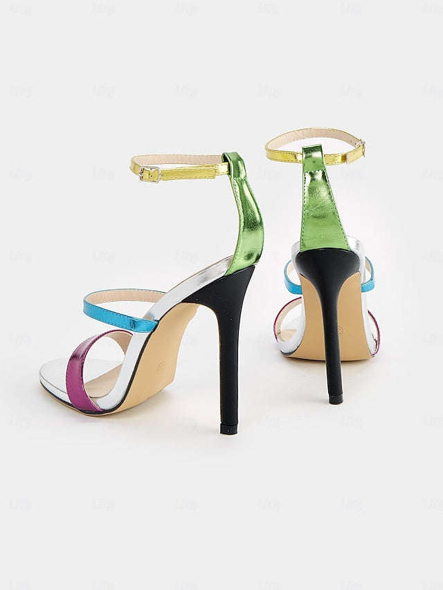 Vibrant Stiletto Multi-Color Heels Women's – Metallic FashionChic
