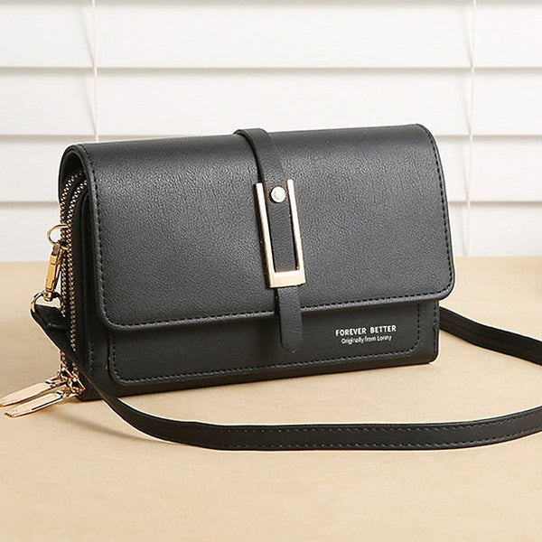 PU Crossbody Phone Bag Mobile Leather Women's Wallet FashionChic