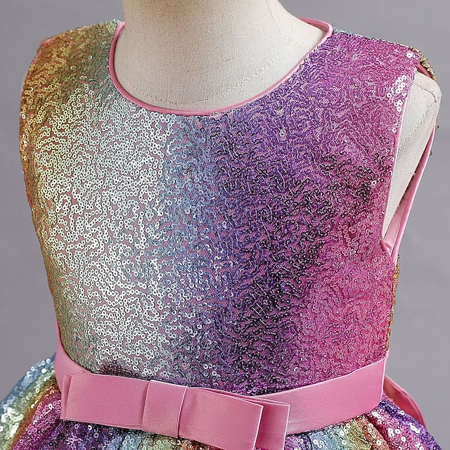 Party Girls' Kids Sleeveless Sequin Dress Wedding colour FashionChic
