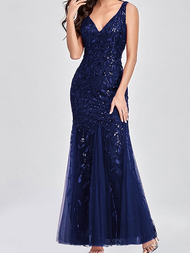 Bride V the Party Neck Dress Floor Elegant of Mother FashionChic