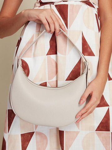 - Shoulder White Stylish Women's Elegant Crescent Bag FashionChic