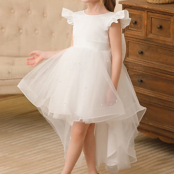 Kids Solid Color Flower Girl Girls' Party Dress FashionChic