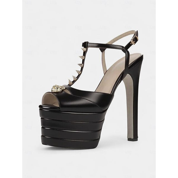 Silver and Women's Edgy Metallic Gold - High Platform Heels FashionChic