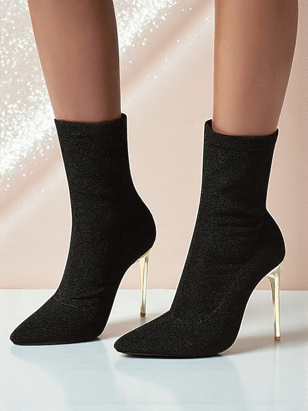 Boots Print - Ankle Women's Leopard Sexy Pointed Stiletto FashionChic