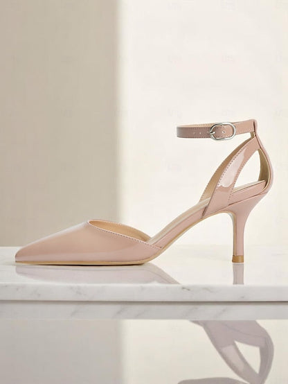 Gold Glitter Ankle Heels Strap Women's FashionChic