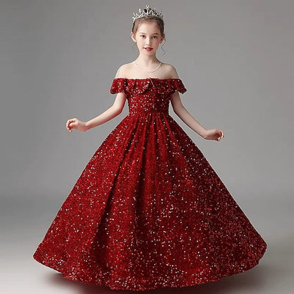 Girl Flower Gown Evening Party Girls' Dress FashionChic