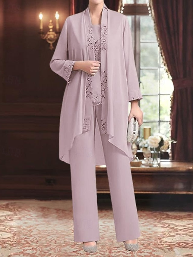 the of Elegant Mother 3 Dress Bride Pantsuit Piece FashionChic