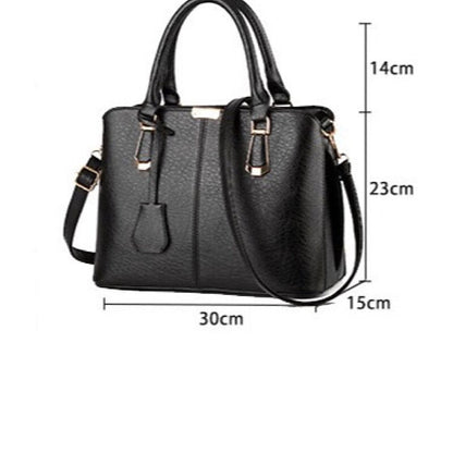Elegant Faux Leather Structured Handbag – Green Women's FashionChic