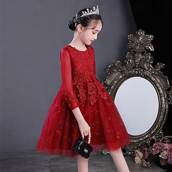 Dress Girls' Girl Princess Flower Kid's FashionChic