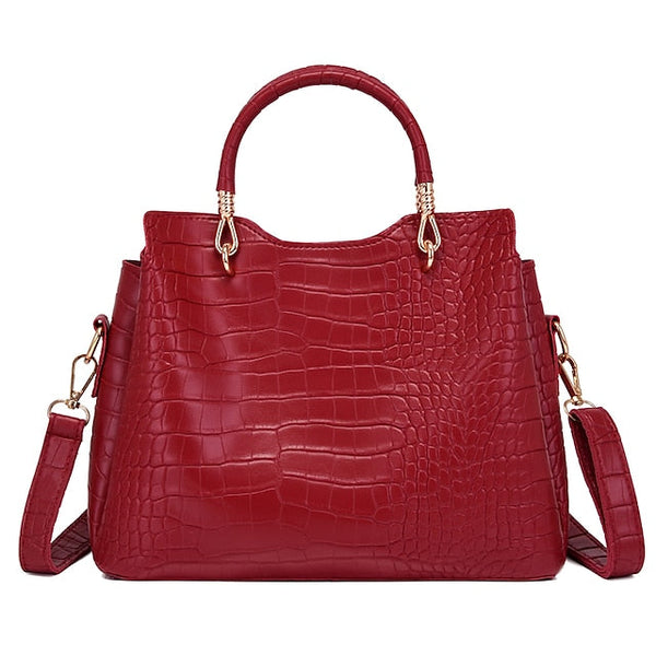 Set Leather Purse Going Bag PU Pcs Office 3 Women's out FashionChic