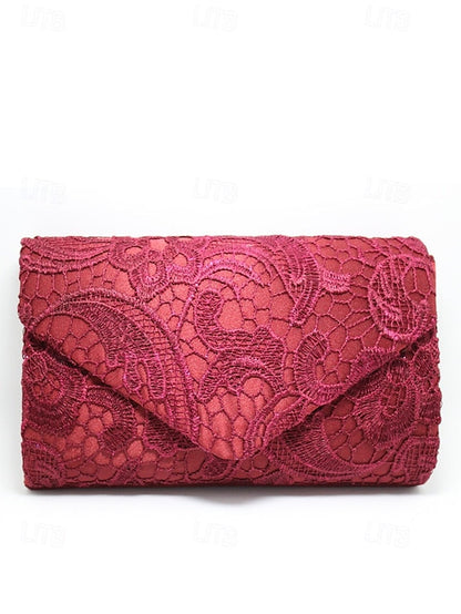 Chain with Strap Clutch Lace Bag Evening Women's FashionChic