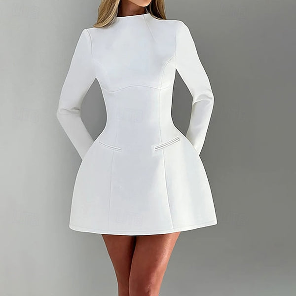 Women's Mini Dress Black Dress Elegant Fashion Modern Daily