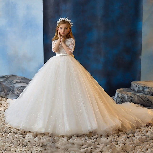 Communion Girls' Dress Flower Kids Girl First Party FashionChic