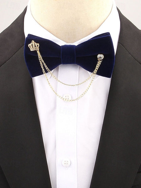 Velvet Crown and Detail with Bow Men's Chain – Tie FashionChic