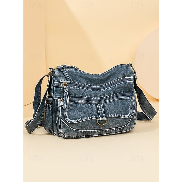 Crossbody Brown Vintage Women's Faux Bag with Leather FashionChic