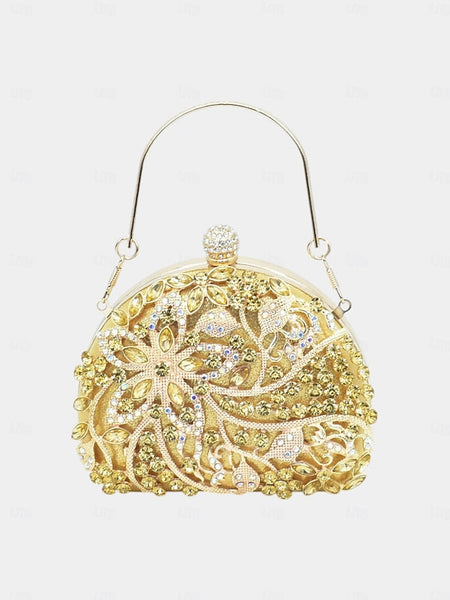 – Matching Gold Slingback with Embellished Heels Handbag FashionChic