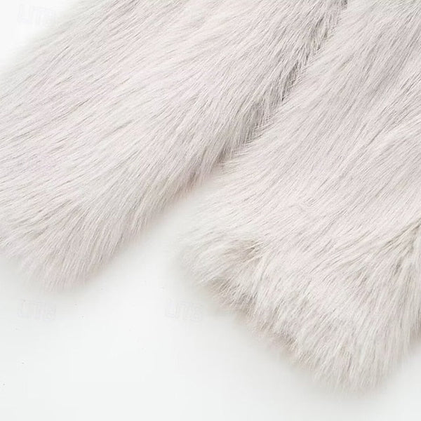 Comfortable Warm Women's Fur Pocket Coat Faux Furs FashionChic