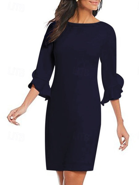 Sheath Cocktail Dresses Minimalist Dress Cocktail Party Knee