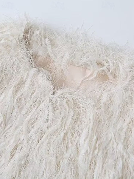 Coat Furs Women's Comfortable Leathers Fur Faux FashionChic