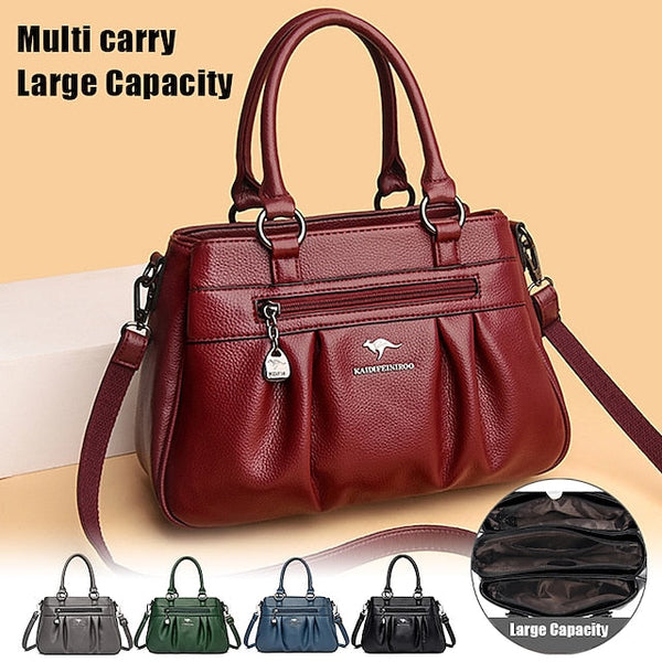 PU Women's Leather Daily Handbag Holiday Boston Bag Zipper FashionChic
