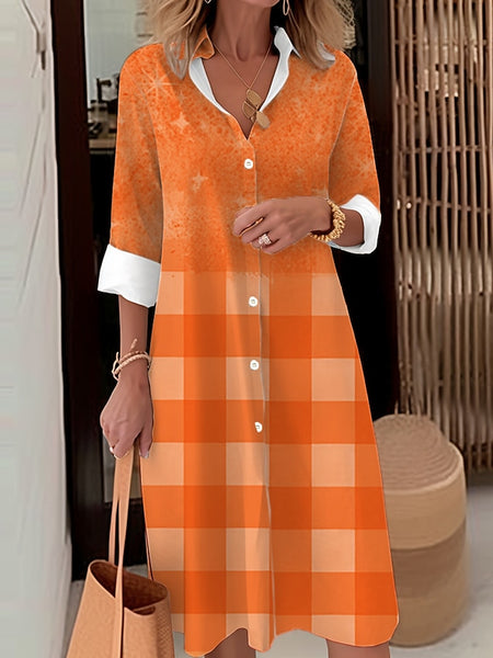 Women's Midi Dress Shirt Dress Casual Dress Midi Dress