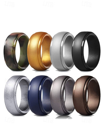 Ring Matte Black Comfortable Silicone Durable for Men – FashionChic