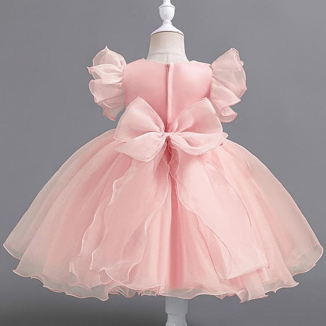 Sleeveless Wedding Floral Kids Sequin Girls' Dress Party FashionChic
