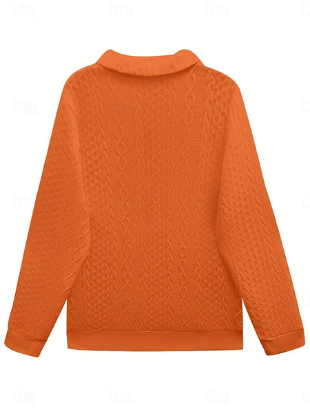 Women's Blouse Solid Color Stylish Casual Beach Long Sleeve FashionChic