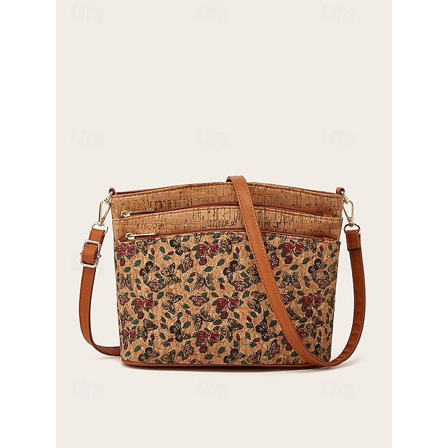 Geometric Patterns Vintage Boho Crossbody with - Lightweight Bag FashionChic