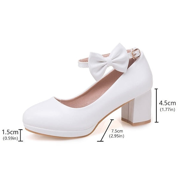 White Girls' Bow Weddings Jane for Mary - Perfect Shoes FashionChic