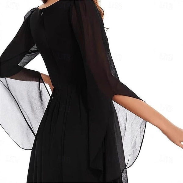 Dress of Elegant Neck Simple V the Bride A-Line Mother Floor FashionChic