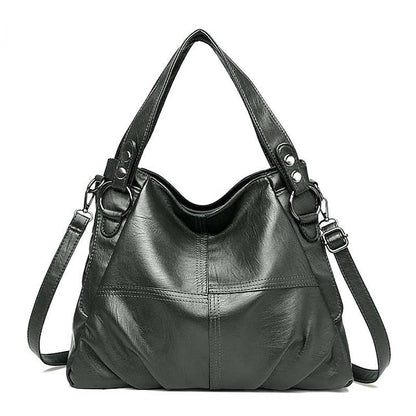 Bag Burgundy – Faux Women's Large Leather Shoulder FashionChic