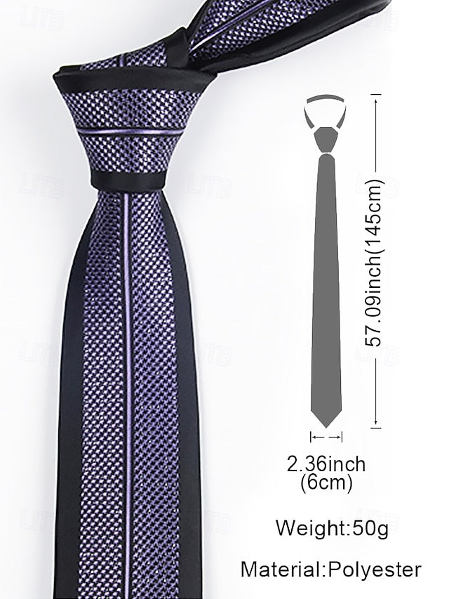 6cm Pattern - Men's Narrow Positioning Tie Stripe FashionChic