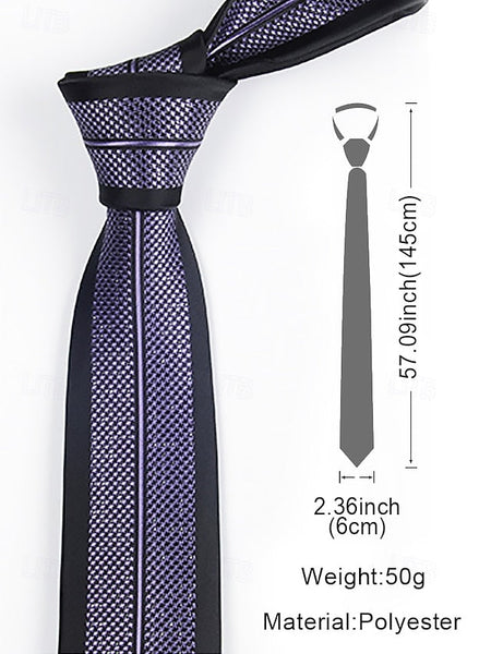 6cm Pattern - Men's Narrow Positioning Tie Stripe FashionChic