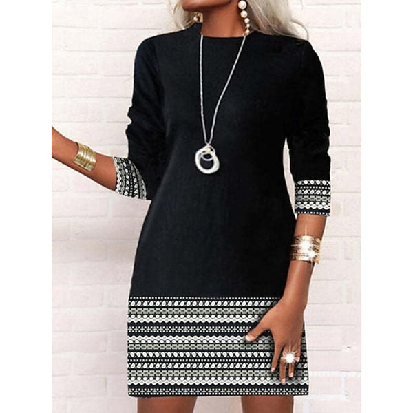 Women's Mini Dress Sweatshirt Dress Casual Dress Vintage