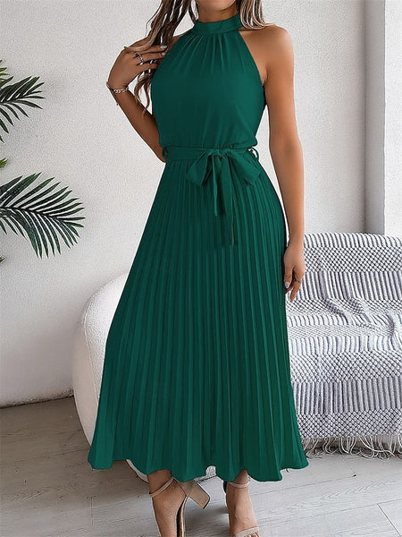 Women's Midi Dress Wrap Dress A Line Dress Pleated Dress FashionChic