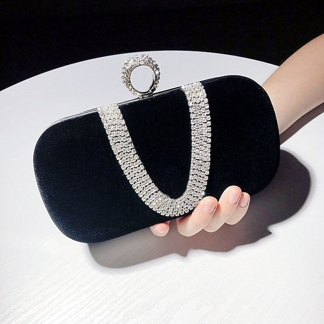 Bags Bag Women's Wristlet Velvet Evening Clutch FashionChic