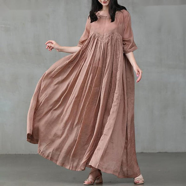 Women's Long Dress Maxi Dress Cotton Blend Casual Dress FashionChic