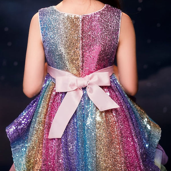 Party Girls' Kids Sleeveless Sequin Dress Wedding colour FashionChic