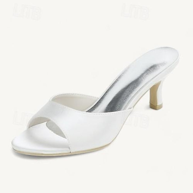 Shoes Sandals Toe Kitten Wedding Heel Women's Open FashionChic