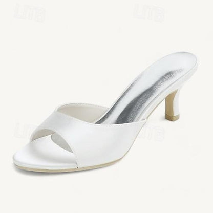 Shoes Sandals Toe Kitten Wedding Heel Women's Open FashionChic