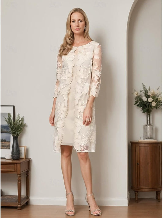 Two Dress Column Sheath the Piece / Bride of Elegant Mother FashionChic