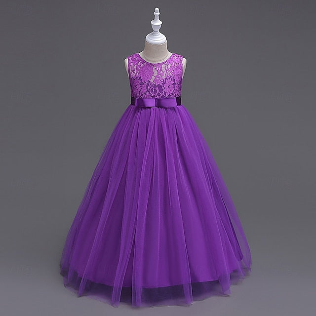 Girls' Kids Solid Cosplay Color Dress Party FashionChic