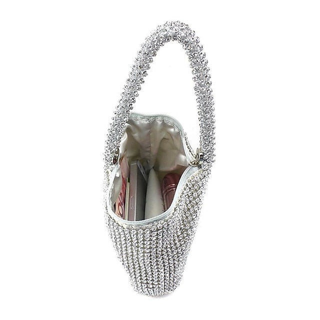 - Bag Silver Rhinestone Elegant Women's Evening Crystal FashionChic