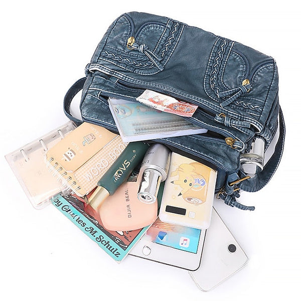 Leather Women's Faux Shoulder Brown Vintage Bag – Boho FashionChic