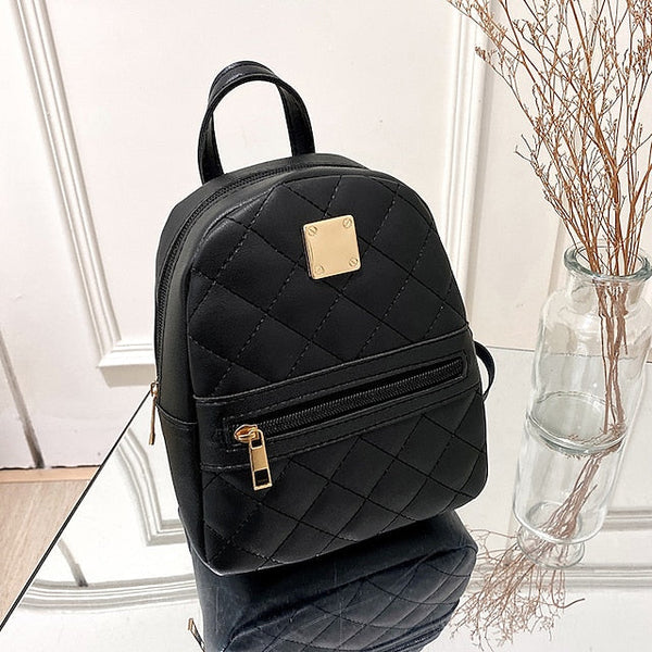 Front Backpack with Stylish – Zipper Quilted Pocket Mini and FashionChic