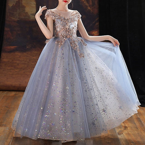 Sequin Party Kids Flower Short Dress Girl Girls' FashionChic