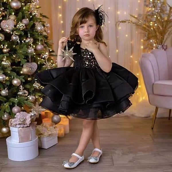 Sequin Girls' Party Dress Sleeveless Wedding Kids FashionChic