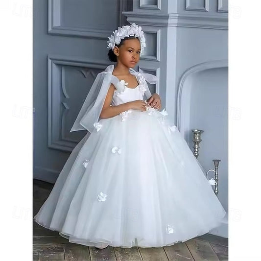 Girls' Flower Communion Dress Party First Girl FashionChic